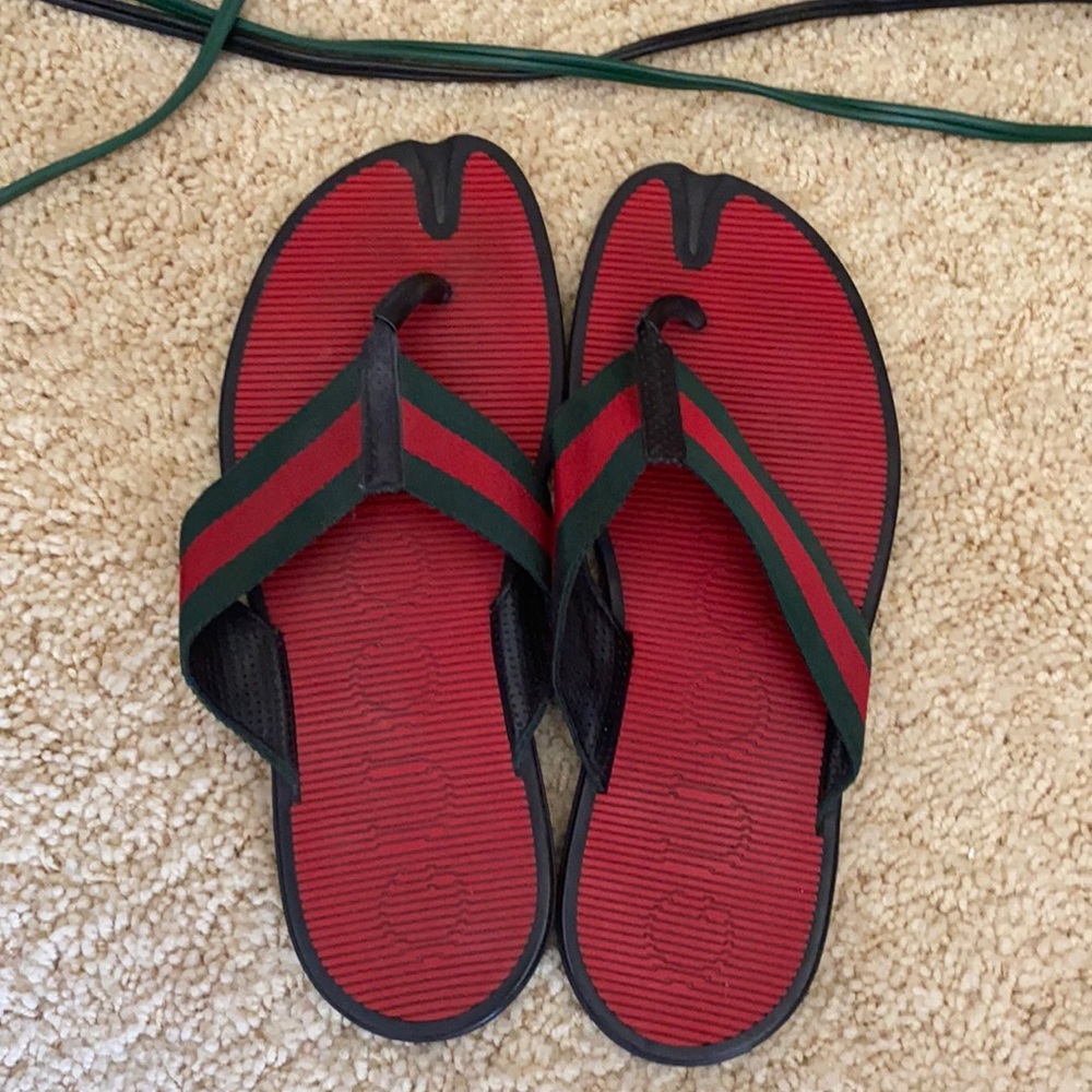 Gucci beach sandals (size: 11.5) Worn 3 times